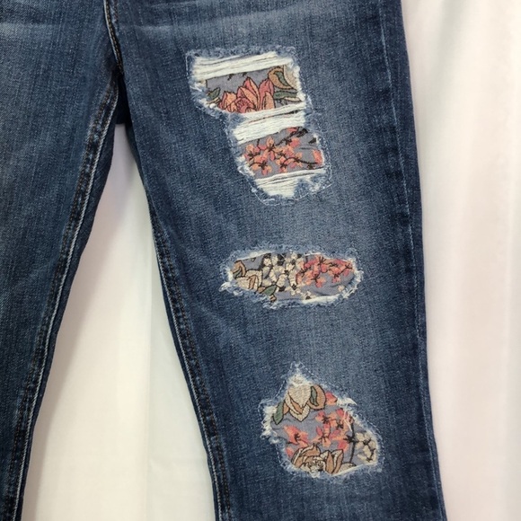 Joe's Jeans The Icon Ankle Jeans Delana Embroidered Patchwork Slim Blue Size W29 - Picture 6 of 12